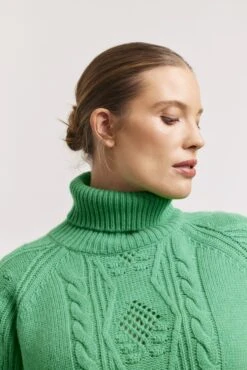 Dealia Polo In Pine 13 Dealia Polo In Pine -Deux Amies Shop alessandra cashmere sweater dealia polo in pine 41520880943398