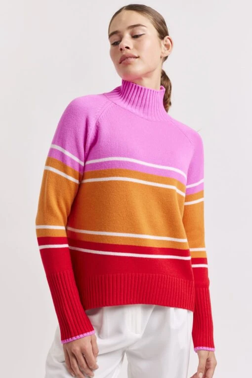 Gia Polo In Lipstick -Deux Amies Shop alessandra cashmere sweater gia polo in lipstick 41220283334950