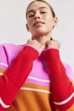 Gia Polo In Lipstick -Deux Amies Shop alessandra cashmere sweater gia polo in lipstick 41220283367718