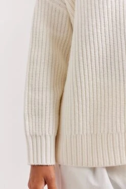 Gwen Sweater In Cream -Deux Amies Shop alessandra cashmere sweater gwen sweater in cream 40952870502694