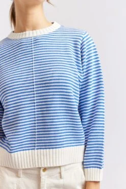 Humbug Cotton Sweater In Cornflower 14 Humbug Cotton Sweater In Cornflower -Deux Amies Shop alessandra cashmere sweater humbug cotton sweater in cornflower 40439600447782