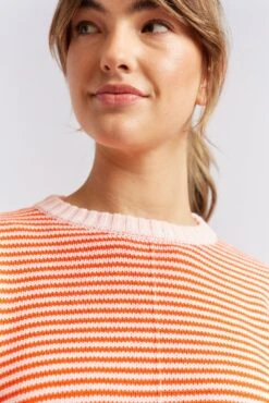 Humbug Cotton Sweater In Fiesta -Deux Amies Shop alessandra cashmere sweater humbug cotton sweater in fiesta 40439602282790