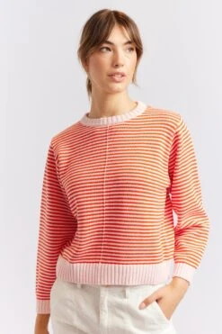 Humbug Cotton Sweater In Fiesta