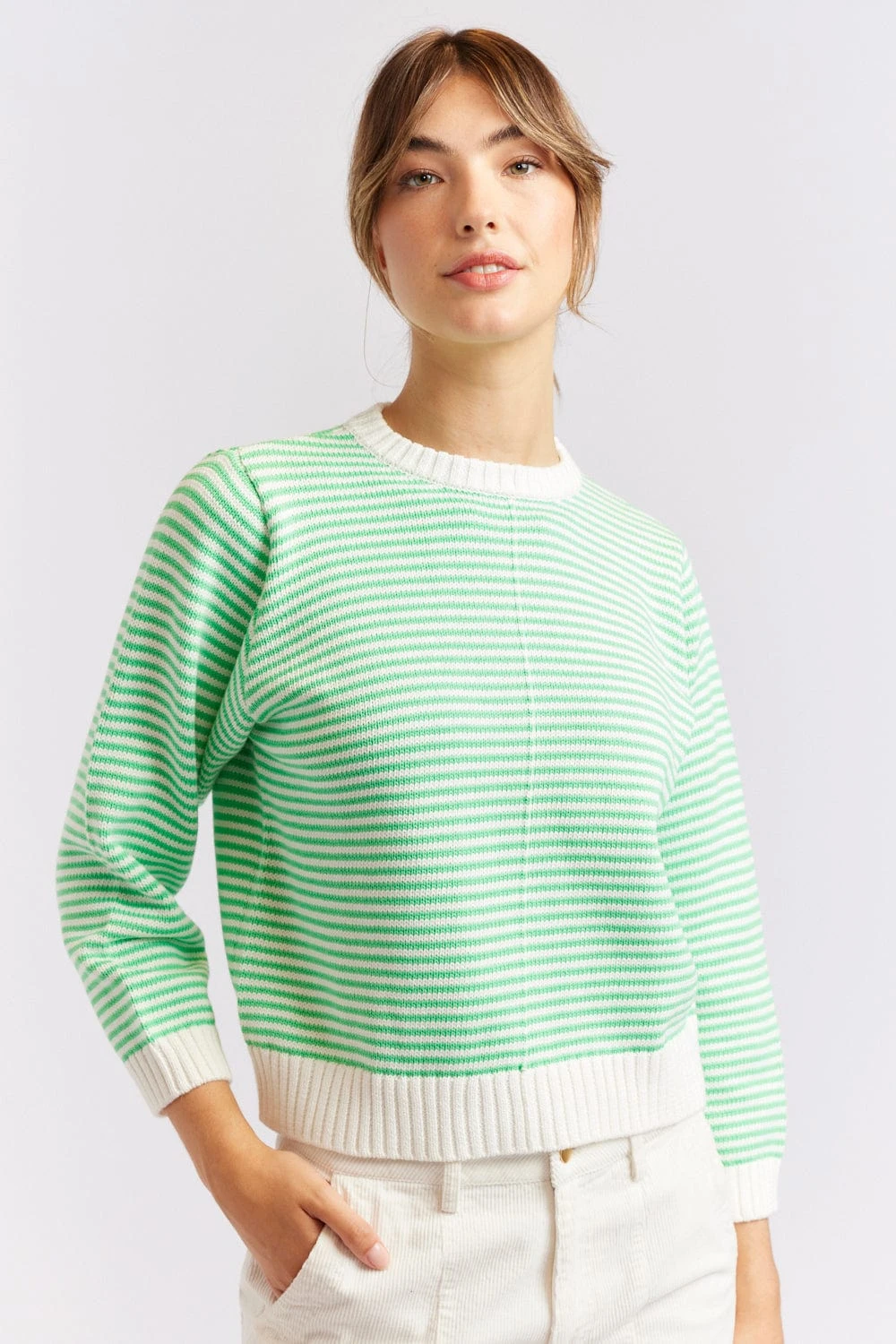 Humbug Cotton Sweater In Meadow 1 Humbug Cotton Sweater In Meadow