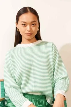 Humbug Cotton Sweater In Meadow 13 Humbug Cotton Sweater In Meadow -Deux Amies Shop alessandra cashmere sweater humbug cotton sweater in meadow 41101023707430