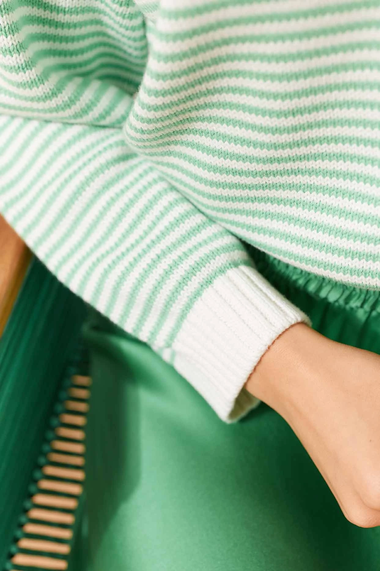 Humbug Cotton Sweater In Meadow 6 Humbug Cotton Sweater In Meadow - Image 6