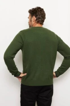 Jules Cashmere Sweater In Bush -Deux Amies Shop alessandra cashmere sweater jules cashmere sweater in bush 41577907519782