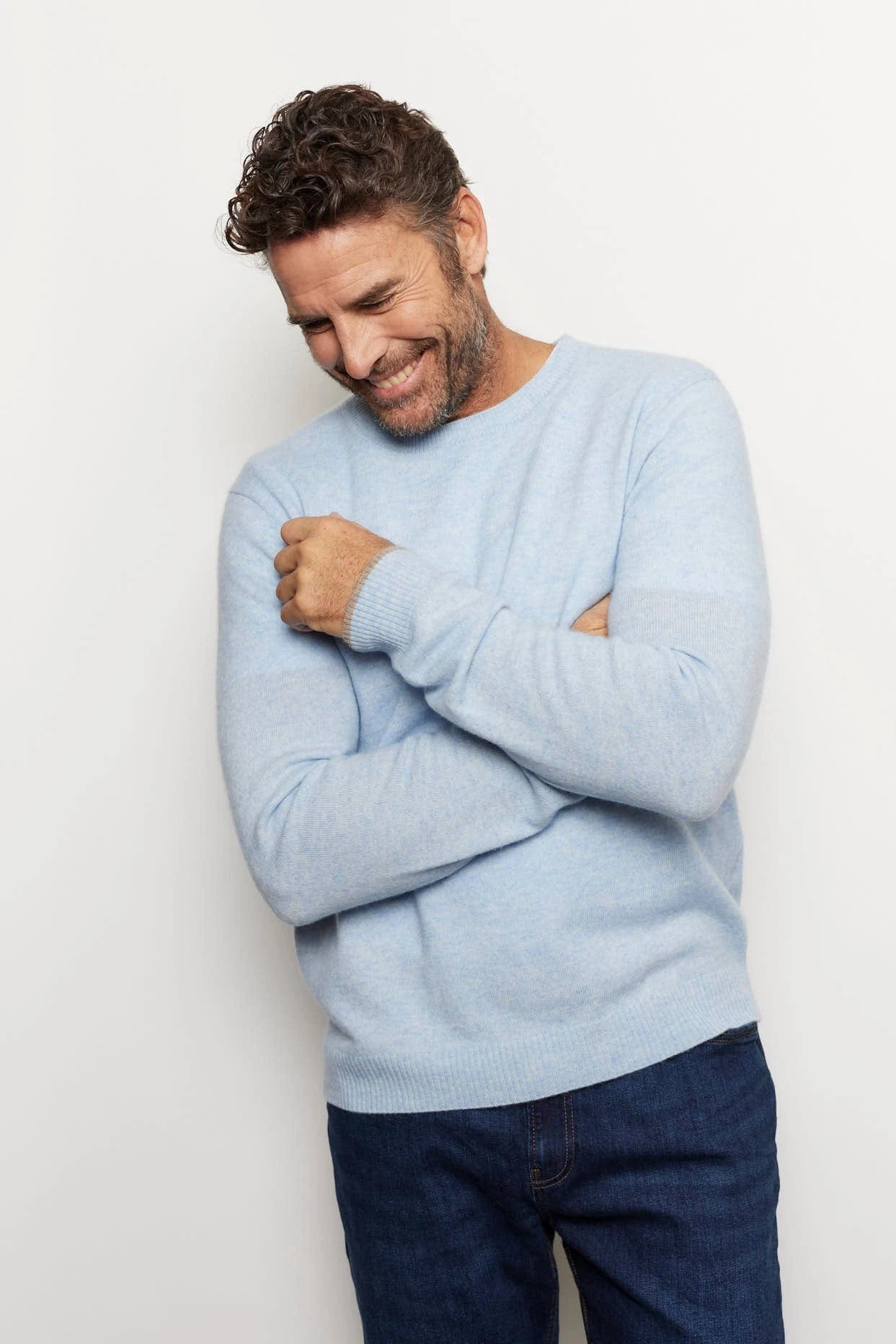 Jules Cashmere Sweater In Water 3 Jules Cashmere Sweater In Water - Image 3