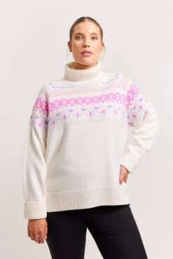 Meg Sweater In Cream -Deux Amies Shop alessandra cashmere sweater meg sweater in cream 41099465064742