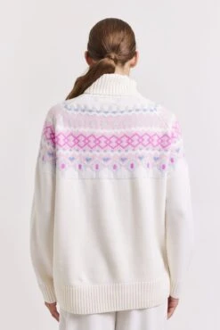 Meg Sweater In Cream -Deux Amies Shop alessandra cashmere sweater meg sweater in cream 41099468407078