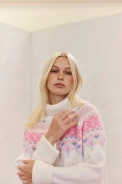 Meg Sweater In Cream -Deux Amies Shop alessandra cashmere sweater meg sweater in cream 41198736343334