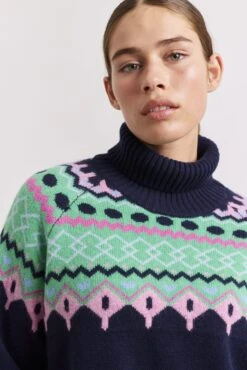 Meg Sweater In Officer Navy -Deux Amies Shop alessandra cashmere sweater meg sweater in officer navy 41099479318822