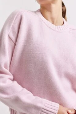 Polly Sweater In Tuberose -Deux Amies Shop alessandra cashmere sweater polly sweater in tuberose 41099640209702