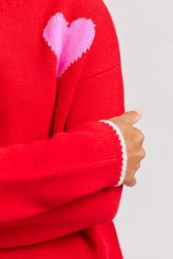 Ronnie Polo In Fire Engine -Deux Amies Shop alessandra cashmere sweater ronnie polo in fire engine 40952887607590