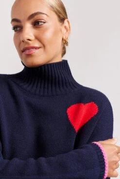 Ronnie Polo In Goodnight Navy -Deux Amies Shop alessandra cashmere sweater ronnie polo in goodnight 41682777047334