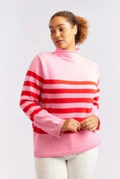 Sorrel Cotton Sweater In Lolly -Deux Amies Shop alessandra cashmere sweater sorrel cotton sweater in lolly 40440448516390