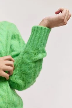 Teddy Mohair Sweater In Apple -Deux Amies Shop alessandra cashmere sweater teddy mohair sweater in apple 41050074874150