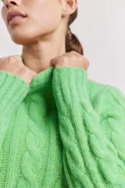 Teddy Mohair Sweater In Apple -Deux Amies Shop alessandra cashmere sweater teddy mohair sweater in apple 41050111639846