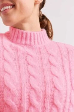 Teddy Mohair Sweater In Lipstick 10 Teddy Mohair Sweater In Lipstick -Deux Amies Shop alessandra cashmere sweater teddy mohair sweater in lipstick 41099707810086