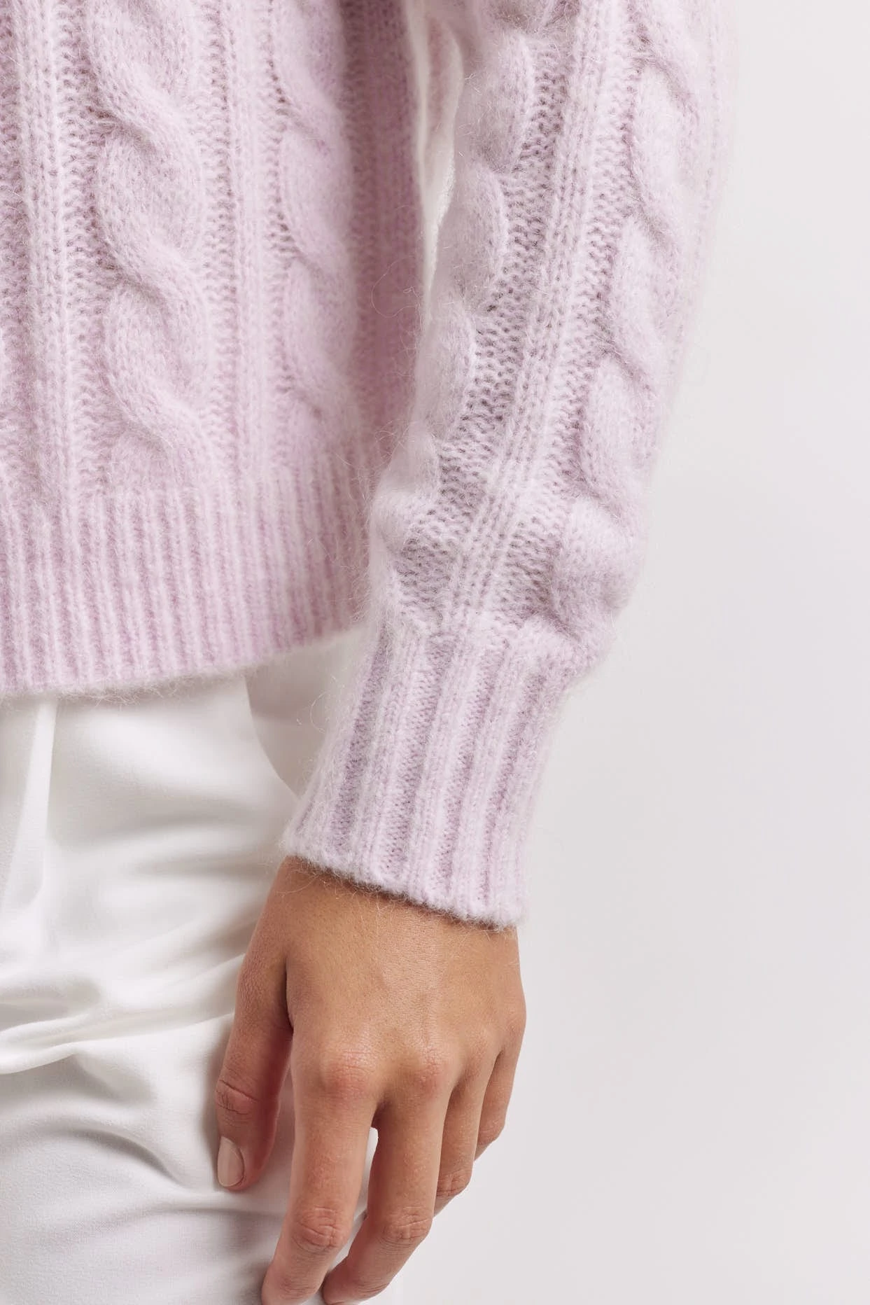 Teddy Mohair Sweater In Musk 4 Teddy Mohair Sweater In Musk - Image 4