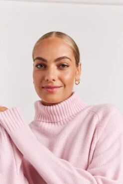 Toastie Polo In Tuberose -Deux Amies Shop alessandra cashmere sweater toastie polo in tuberose 40953861079334