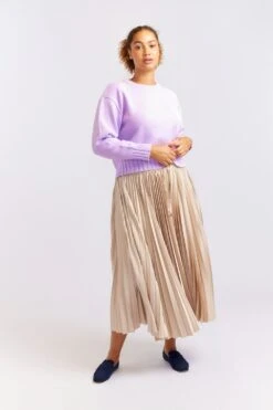 Tootsie Cotton Sweater In Hyacinth 12 Tootsie Cotton Sweater In Hyacinth -Deux Amies Shop alessandra cashmere sweater tootsie cotton sweater in hyacinth 40440552194342