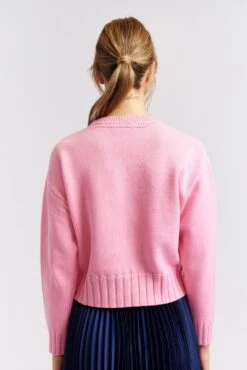 Tootsie Cotton Sweater In Lolly -Deux Amies Shop alessandra cashmere sweater tootsie cotton sweater in lolly 40440538300710