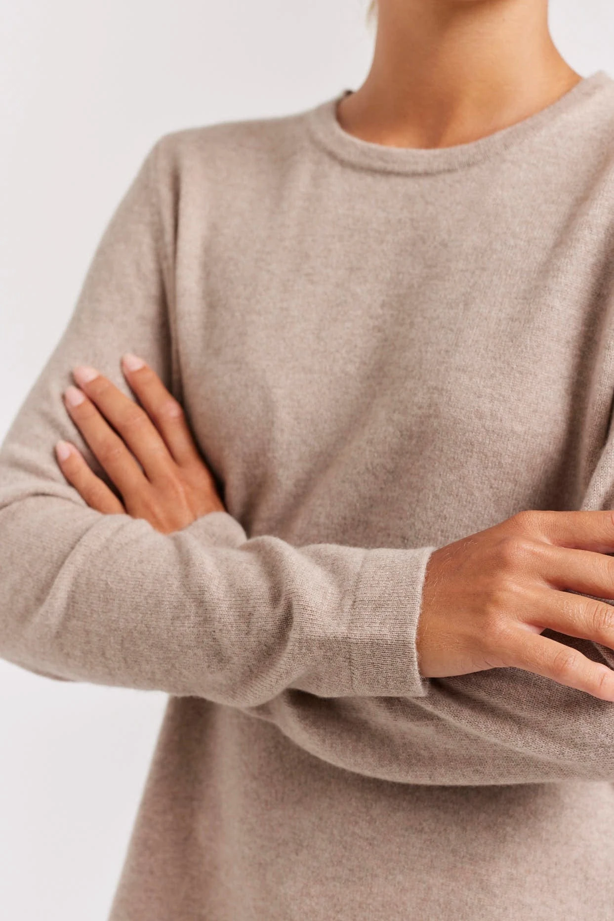 What A Stud Cashmere Sweater In Cobblestone 2 What A Stud Cashmere Sweater In Cobblestone - Image 2