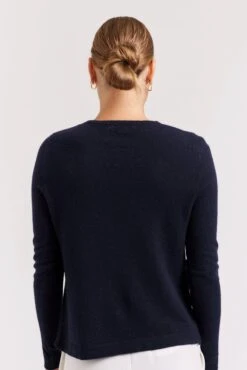 What A Stud Cashmere Sweater In Navy -Deux Amies Shop alessandra cashmere sweater what a stud cashmere sweater in navy 40849853317414