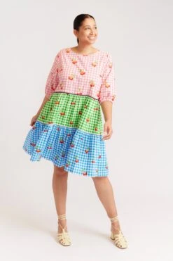 Ambrosia Dress In Splice Gingham -Deux Amies Shop alessandra dresses ambrosia dress in splice gingham 39880810365222