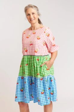 Ambrosia Dress In Splice Gingham -Deux Amies Shop alessandra dresses ambrosia dress in splice gingham 39880811315494