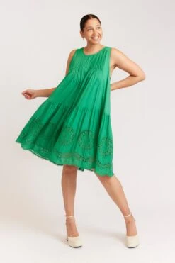 Arabella Dress In Clover Voile