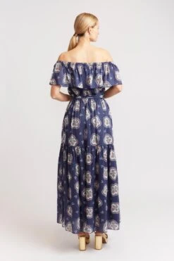 Chacha Dress In Navy Mosaic -Deux Amies Shop alessandra dresses chacha dress in navy mosaic 40008133902630