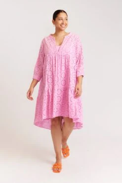 Elanora Broderie Dress In Fairy Floss -Deux Amies Shop alessandra dresses elanora broderie dress in fairy floss 39881722134822
