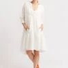 Elanora Broderie Dress In White