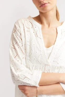 Elanora Broderie Dress In White -Deux Amies Shop alessandra dresses elanora broderie dress in white 39881753755942