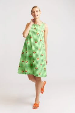 Goldy Dress In Emerald Cherry -Deux Amies Shop alessandra dresses goldy dress in emerald cherry 39881610658086