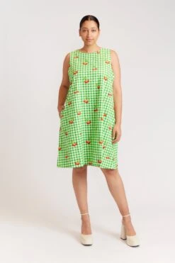 Goldy Dress In Emerald Cherry -Deux Amies Shop alessandra dresses goldy dress in emerald cherry 39881611936038