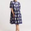 Lume Dress In Navy Mosaic
