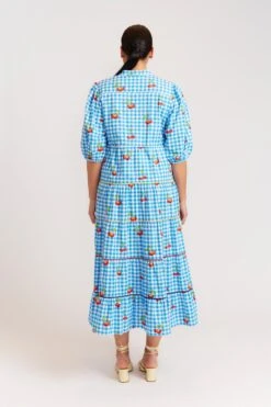 Martina Dress In Blue Cherry -Deux Amies Shop alessandra dresses martina dress in blue cherry 39881650569510