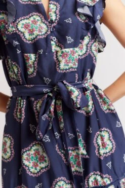 Mayfair Dress In Navy Mosaic 13 Mayfair Dress In Navy Mosaic -Deux Amies Shop alessandra dresses mayfair dress in navy mosaic 40009005531430