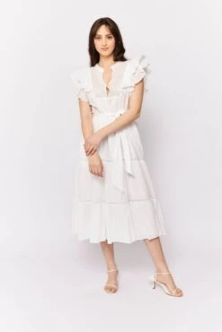 Mayfair Dress In White Voile 7 Mayfair Dress In White Voile -Deux Amies Shop alessandra dresses mayfair dress in white voile 31268694556726