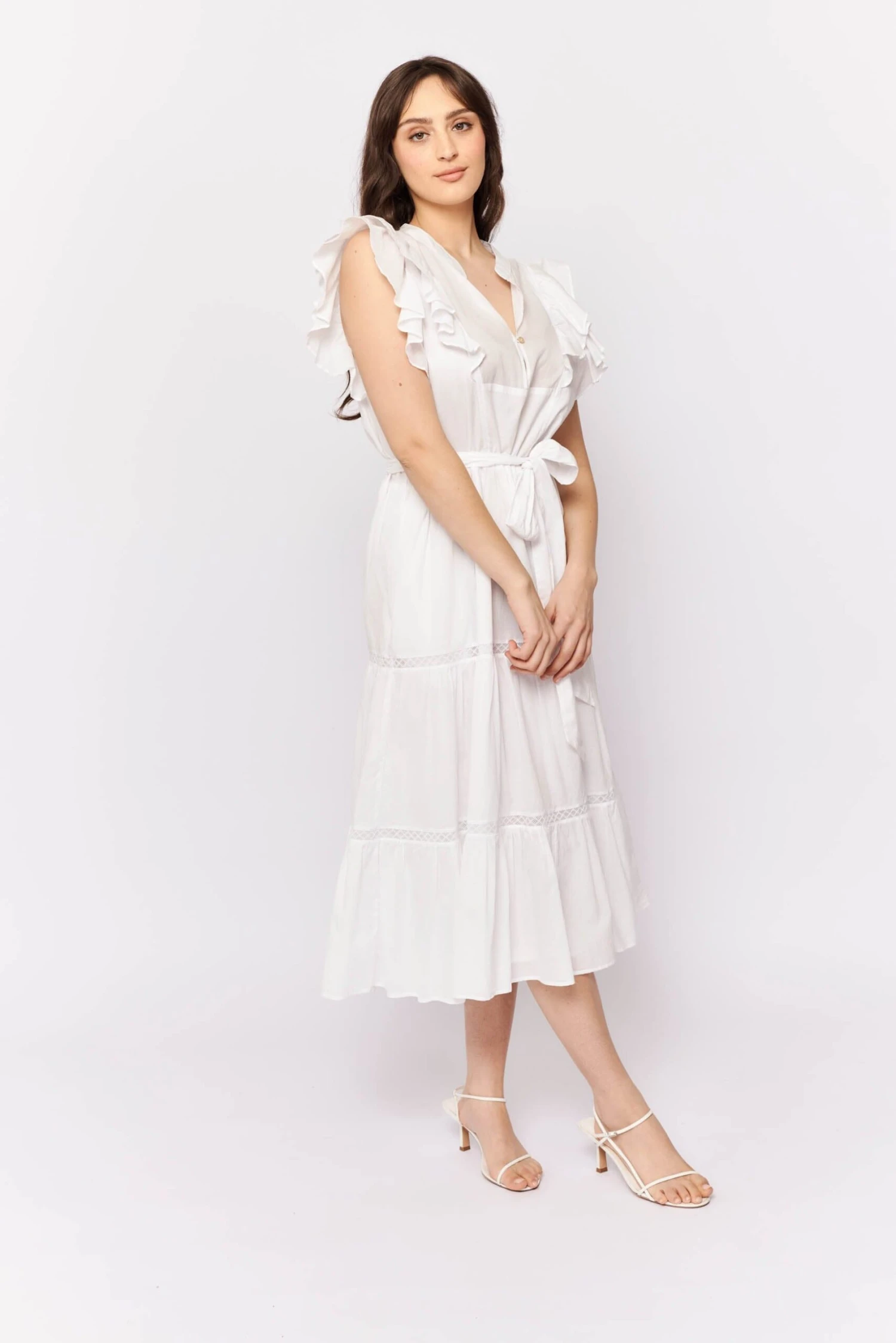Mayfair Dress In White Voile 5 Mayfair Dress In White Voile - Image 5