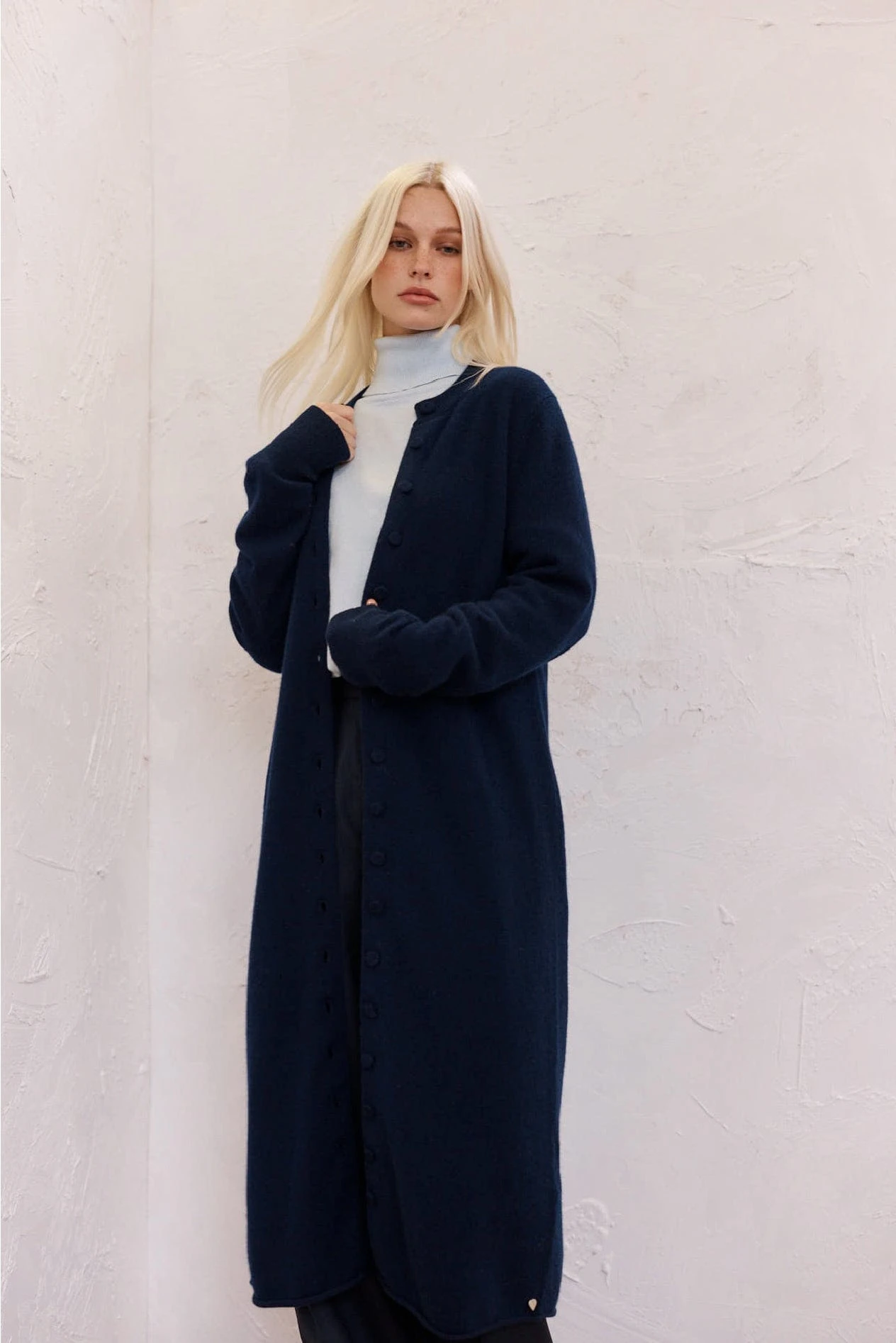 Nimbus Cashmere Jacket Dress In Navy 2 Nimbus Cashmere Jacket Dress In Navy - Image 2