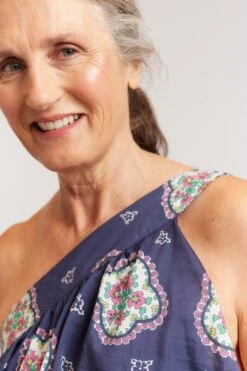 Olympia Dress In Navy Mosaic -Deux Amies Shop alessandra dresses olympia dress in navy mosaic 40010037559590