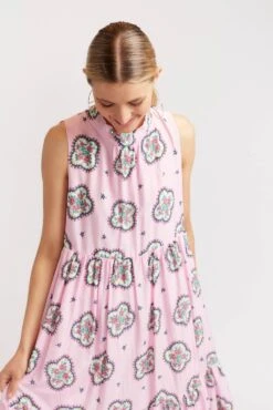 Portofino Dress In Pale Pink Mosaic -Deux Amies Shop alessandra dresses portofino dress in pale pink mosaic 40010153591078