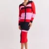 Shelby Cotton Cashmere Dress In Fire Red