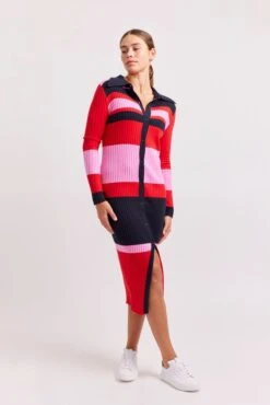 Shelby Cotton Cashmere Dress In Fire Red -Deux Amies Shop alessandra dresses shelby cotton cashmere dress in fire red 41477561647398