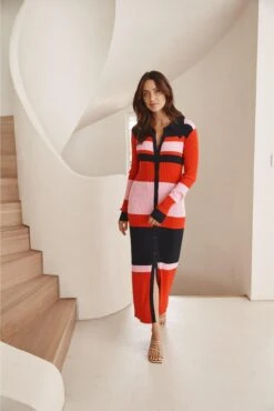 Shelby Cotton Cashmere Dress In Fire Red -Deux Amies Shop alessandra dresses shelby cotton cashmere dress in fire red 41478139609382