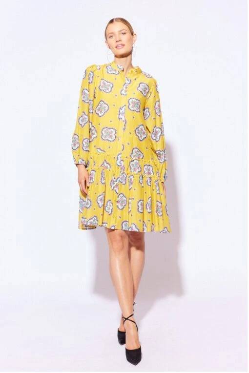 Stevie Dress In Mustard Mosaic 7 Stevie Dress In Mustard Mosaic -Deux Amies Shop alessandra dresses stevie dress in mustard mosaic 40016106029350